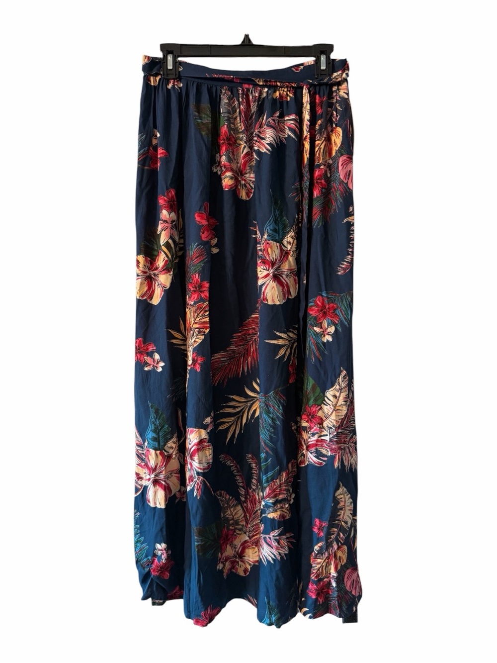 Boho Tropical Patrons of Peace Floral Maxi Skirt Medium NWT